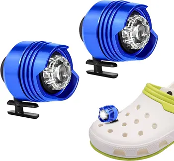 Новые светодиодные фары для обуви, фонари для взрослых, батарейная лампа Crocs IPX5, Водонепроницаемая для прогулок, кемпинга на открытом воздухе, длительное свечение, Забавная обувь