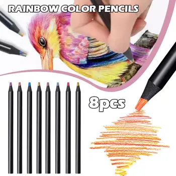 новые Цветные карандаши Rainbow Разноцветный карандаш для рисования, Раскрашивания Текста, Подарки для детей, подарки на День рождения