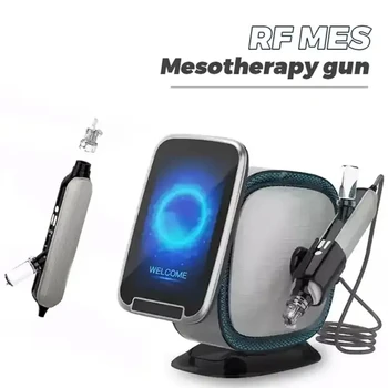 Новый Безигольный EMS Пистолет для мезотерапии лица, Нано RF Инъекция воды, Антивозрастное Косметическое устройство от морщин, Омоложение кожи, Спа для лица