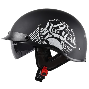 Новый мотоциклетный шлем с открытым лицом в стиле Ретро, полушлем унисекс, мотоциклетный шлем, Гоночный шлем Moto Casco Capac, Размер M-XXL