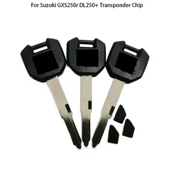 Новый черный неразрезанный пустой ключ для Suzuki Gsx250r Dl250 + чип-транспондер