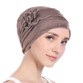 Новый шарф, шапка, цветочный Тюрбан, мягкость, Женский Хиджаб, повязка на голову, головные уборы, Химиотерапевтические шапочки, шапки-Тюрбаны