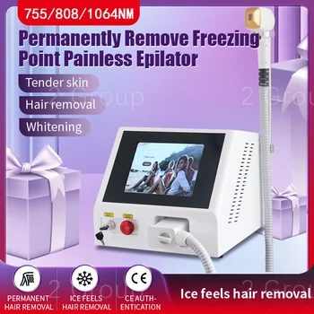 Новый эпилятор Профессиональный 808-диодный аппарат для удаления волос со льдом, Безболезненный электрический Депилятор для лица Для Депиляторов