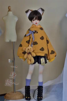 Одежда для куклы BJD для 1/4 MSD MDD, толстовка, шорты, носки, сумка, аксессуары для кукольной одежды, игрушка в подарок 