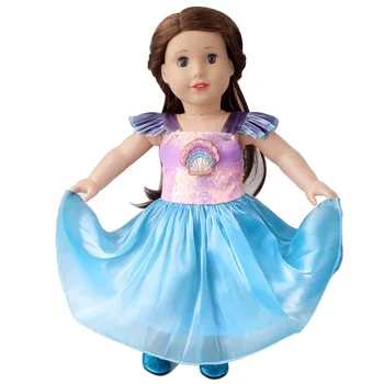 Одежда для Кукол Подходит для 18-дюймовой куклы для Девочек, Модное платье Принцессы, Обувь, Аксессуары для игрушек, 43 см, Кукла для Новорожденных, Игрушка для девочек, Кукла