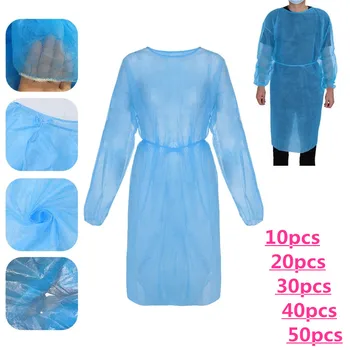 Одноразовая защитная изолирующая одежда От брызг, Водонепроницаемый халат для ухода за больными с защитой от масляных пятен, Верхняя часть изолирующей защитной одежды