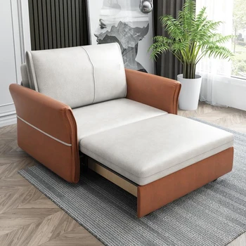 Односпальный диван-кровать Многофункциональная технология складывания в гостиной Тканевый диван-кровать Место для хранения скандинавской мебели для маленькой квартиры