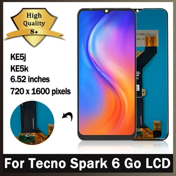 Оригинал для infinix tecno Spark 6 Go KE5j, KE5k ЖК-дисплей с Сенсорным экраном Дигитайзер в Сборе для tecno Spark GO 2020 KE5S lcd