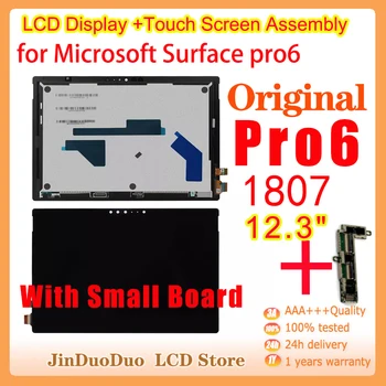 ОРИГИНАЛ Для Microsoft Surface Pro6 1807 ЖК-дисплей с Сенсорным экраном, Дигитайзер Для Microsoft Surface Pro 6, Дисплей с Небольшой Платой