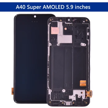 Оригинальный SUPER AMOLED Дисплей Для SAMSUNG GALAXY A40 LCD 2019 A405 Сенсорный экран Дигитайзер В Сборе A40 Замена ЖК-дисплея Ремонт