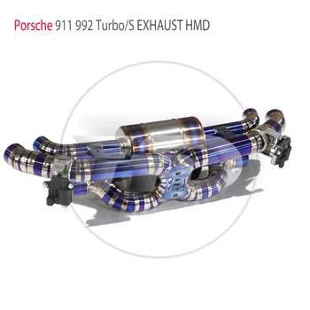 Откидной клапан Выхлопной системы HMD Titanium Для Porsche 911 992 Turbo S 2020 + Глушитель Для Автомобилей