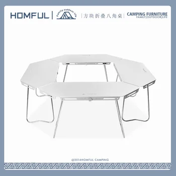 Открытый алюминиевый стол для костра, кемпинг, Барбекю, Складной Комбинированный Многофункциональный стол для сращивания