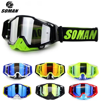 Очки для мотокросса SOMAN, очки для скоростного спуска, пылезащитные очки для кросса, велосипед для бездорожья Gafas SM11