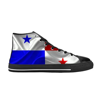 Панама Панамский Флаг Патриотическая Гордость Крутая Забавная Повседневная Матерчатая Обувь С Высоким Берцем Удобные Дышащие Мужские И Женские Кроссовки С 3D Принтом