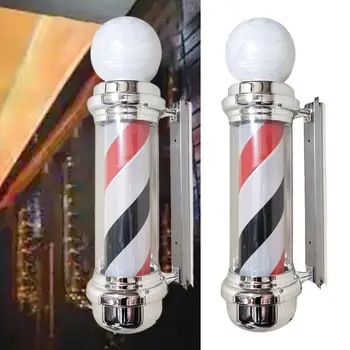 Парикмахерский столб со светодиодной подсветкой, Вращающиеся полосы для вывесок магазинов парикмахерских для наружных парикмахерских