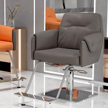 Парикмахерское кресло для педикюра, Вращающееся Портативное Кожаное Парикмахерское кресло, Вращающийся Роскошный Парикмахер, Мебель для салона Stuhl MQ50BC