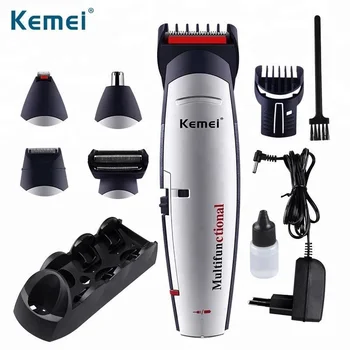 Перезаряжаемая Электрическая машинка для стрижки волос Kemei KM-560 5 В 1, бритва, Триммер для волос в носу, корпус