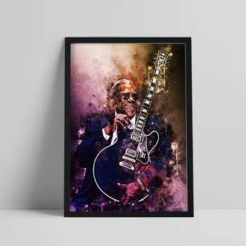 Плакат американского певца Б.Б. Кинга, Настенная фотография блюзового Музыканта-Гитариста, Коллекционирование Принтов Любителями рок-музыки, Подарок Фанатам Б.Б. Кинга