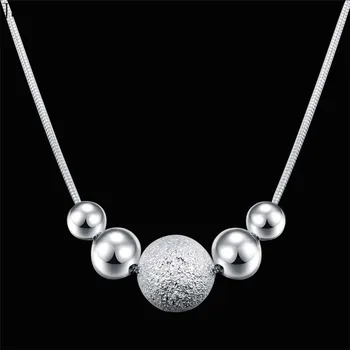 Подвески свадебные из стерлингового серебра 925 пробы новые милые женские бусины женское ожерелье ювелирные изделия модный кулон 