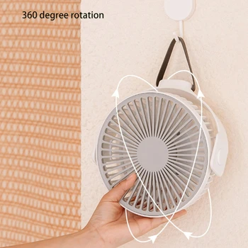 Подвесной вентилятор 4 Скорости Тихий настольный вентилятор для офисного стола Спальня Кухня