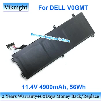 Подлинный Аккумулятор V0GMT 0NCC3D TJDRR 11,4 V 56Wh для Ноутбука Dell Vostro 15 7500 Батареи для ноутбуков 4900mAh 3 яЧейки