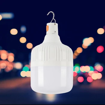 Портативная светодиодная лампа Bulbe аварийного освещения Перезаряжаемый фонарь Наружный подвесной светильник Светодиодный ночник Энергосберегающая лампа