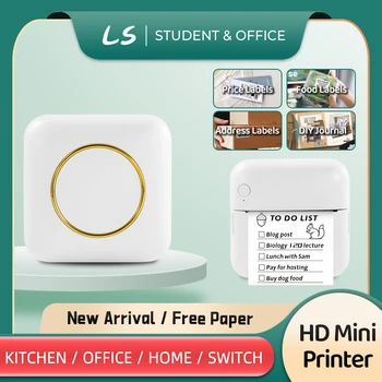 Портативный Мини-принтер C20 для Изготовления Наклеек, Мини-Этикеток, термопринтер для бесконтактной печати, карманный фотопринтер DIY Office Home