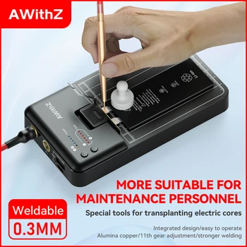 Портативный точечный сварочный аппарат AWithZ для ремонта мобильных телефонов с портом Type-C Ручной аппарат для точечной сварки на литиевой батарее