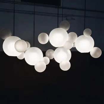Постмодернистский светодиодный стеклянный подвесной светильник для внутреннего освещения, Скандинавский ресторан, лампа для гостиной, подвесные светильники для чердака Luminaria