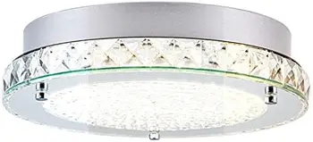 Потолочный светильник Минималистичный светодиодный светильник для скрытого монтажа 13-Дюймовая Моденская Хрустальная люстра с регулируемой яркостью освещения в ванной комнате с дневным освещением 4000 К