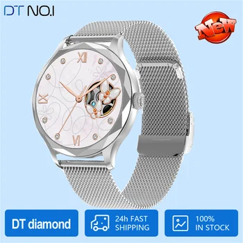 Продвижение DTNO.1 DT, смарт-часы с бриллиантами, AMOLED, Bluetooth, Голосовой помощник, пароль, Кислород в крови, IP68, водонепроницаемые умные часы
