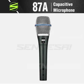 Профессиональный ручной конденсаторный микрофон SENNESAI Beta87a, Проводной Вокальный микрофон для караоке с клипсой, стереостудийный микрофон