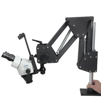 Прямая продажа с фабрики Ювелирные Инструменты 7x-45x Стереомикроскоп со светодиодной гибкой подставкой Алмазный Мозаичный микроскоп для изготовления ювелирных изделий