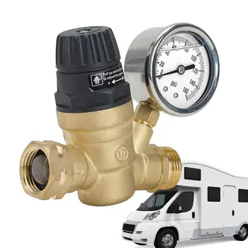 Регулятор давления воды в фургоне Латунный редуктор давления воды для фургона Отличная совместимость Расходные материалы для регулирования давления воды для фургона