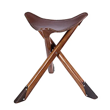 Рыболовный стул, портативный складной рыболовный стул, уличный походный стул из воловьей кожи, ретро супер прочный