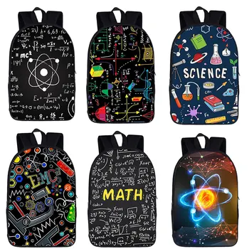 Рюкзак для экспериментов с математическими формулами /химией, молодежная школьная сумка, дорожная сумка для хранения Большой емкости, Женский рюкзак