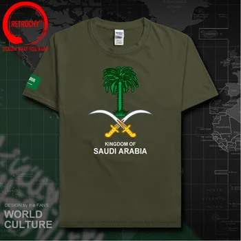 Саудовская Аравия SAU SAU, мужская футболка, мода 2023, джерси, национальная команда, 100% хлопковая футболка, одежда для фитнеса, футболки, новые топы