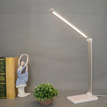 Светодиодная настольная лампа USB для защиты глаз, Настольная лампа с 5 уровнями затемнения, сенсорный ночник для спальни, Прикроватная лампа для чтения, Escritorio