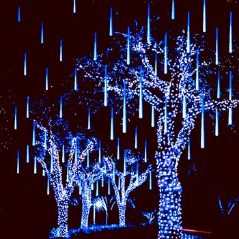 Светодиодные Фонари Метеоритного дождя Открытый Сад Водонепроницаемый Сказочный Свет Уличная Гирлянда Рождественская Елка Свадебное Украшение Navidad 2023