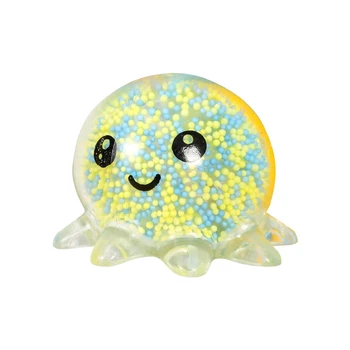 Светящаяся игрушка Осьминог, Губчатый шарик с милым личиком, Интерактивная мягкая игрушка для мальчиков и девочек, Забавный набор для декомпрессии