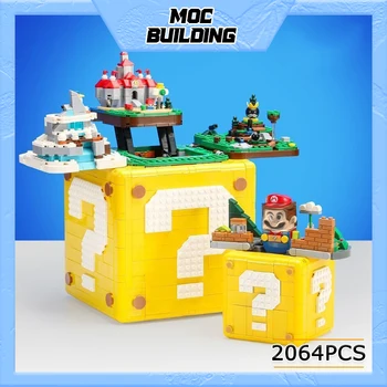 Серия игр Super 64 Question Model Set Building Block Bricks Совместимая Сборочная игрушка 71395