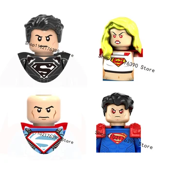 Серия Супермен, Супергерл, сборка строительных блоков, супер женщина, кирпичи, игрушки из АБС-пластика, детские фигурки, Рождественский подарок