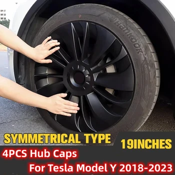 Симметричный Стиль 4 шт. Колпачки ступицы на Колесах Для Tesla Model Y Performance Автомобильные Аксессуары Колпачок Ступицы Высококачественные Рекламные Колпачки