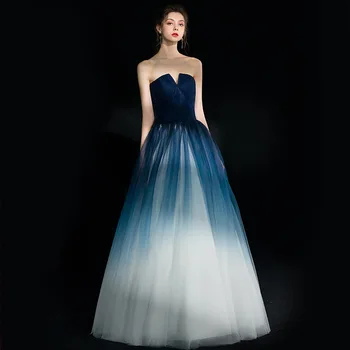 Синее Азиатское Длинное платье с открытой спиной Полной длины, Vestidos, Чиносы, Восточные Вечерние платья Ципао, Классическое вечернее платье, Размер XS-XXL