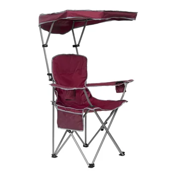 Складной стул Quik Shade Max Shade для взрослых- красные / серые стулья, кресло с откидной спинкой, пляжные стулья, походный стул
