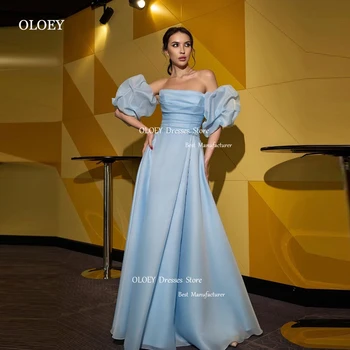 Скромные вечерние платья OLOEY длиной до пола, без бретелек, с раздельными рукавами, Арабские женские платья для выпускного вечера в Дубае, вечернее платье