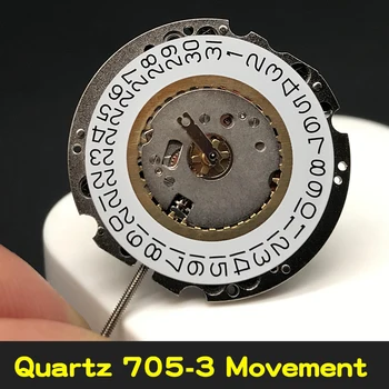 Сменный кварцевый часовой механизм, белый хронограф с датчиком хода, Запчасти для часов Ronda 705 705.3, Аксессуары для кварцевого механизма