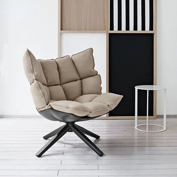 Современный минималистичный офисный диван для переговоров, креативный скандинавский минималистичный стул для мышц, дизайнерский стул из рисовой шелухи