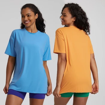 Спортивные рубашки SHINBENE Super Cloud с круглым вырезом, повседневные футболки для тренировок, рубашки с коротким рукавом, Спортивная одежда для женщин