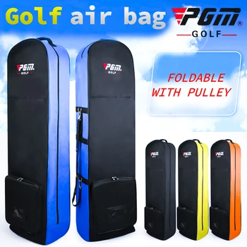 Сумка для гольфа PGM Воздушная сумка Из водонепроницаемого нейлона Большой емкости, складная прочная однослойная сумка для гольфа со шкивами